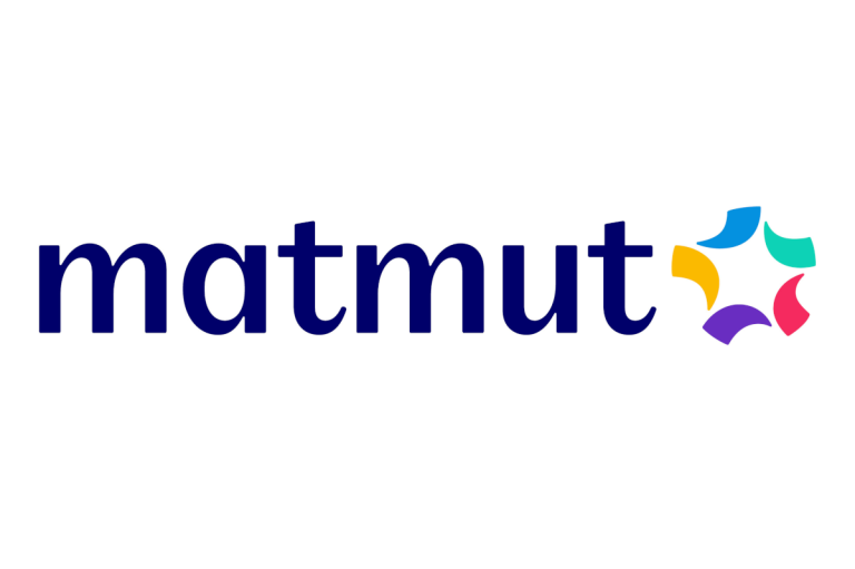 Logo de Matmut, avec le nom en lettres bleues et un symbole coloré.