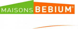 Logo de Maisons Bebium avec un design moderne et des couleurs vives.