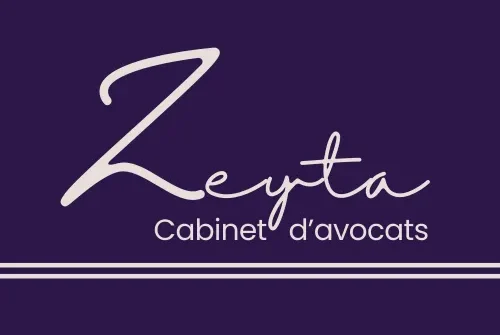 Logo du cabinet d'avocats Zeyta sur fond violet.